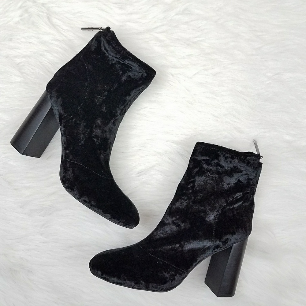 French Connection Velvet Booties